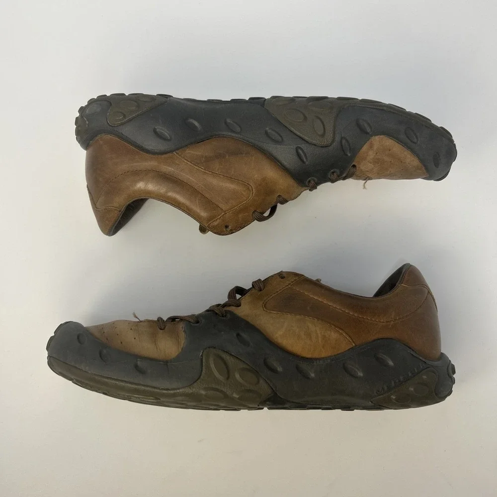 Merrell‎ Shockwave Mahogany Casual Shoe Men's Size 7 Brown Leather Cushioned